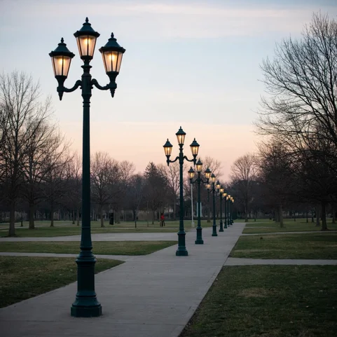 Стальная опора декоративная 4000х100х100 мм фланцевая