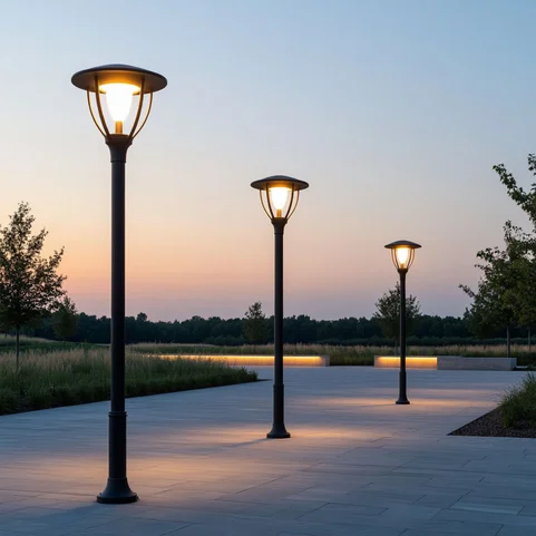 Стальная опора декоративная 4000х100х100 мм фланцевая