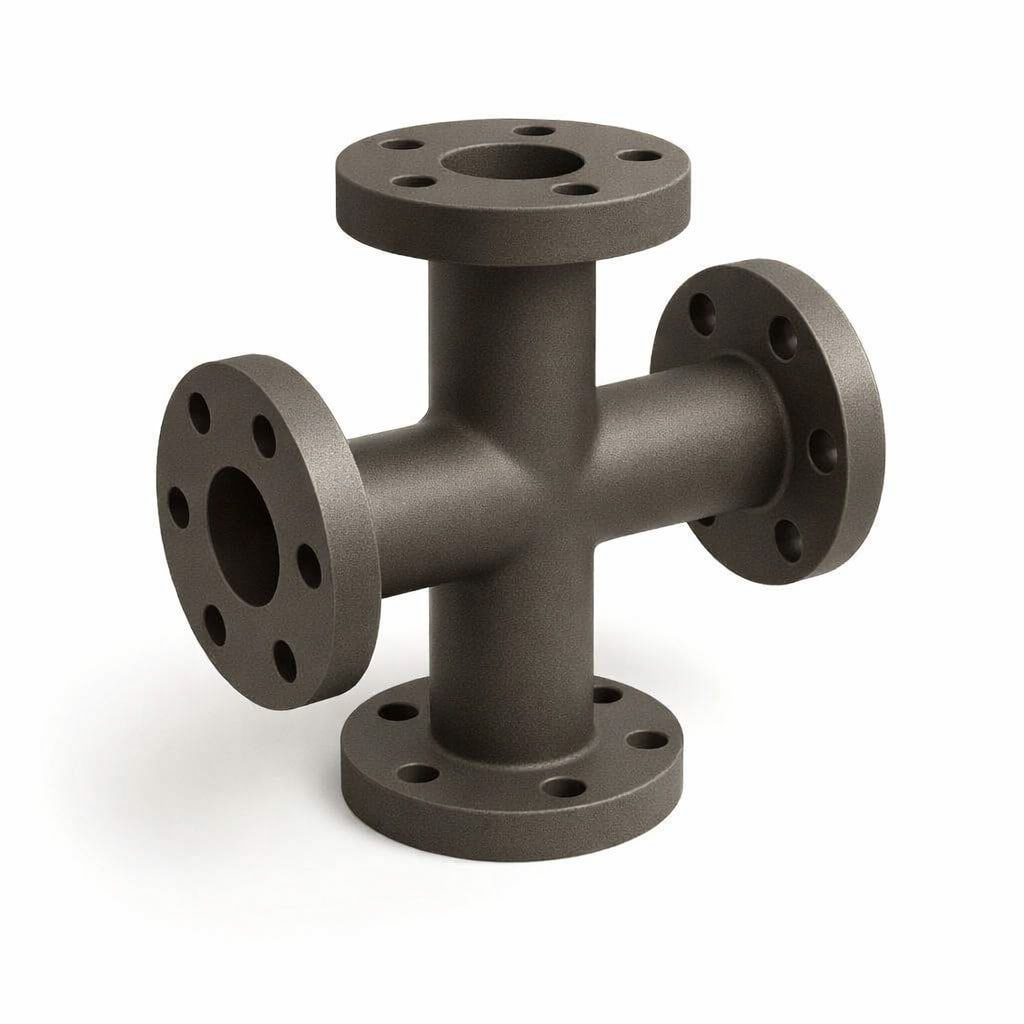 Крестовина чугунная прямая 8 мм ГОСТ 8951-75